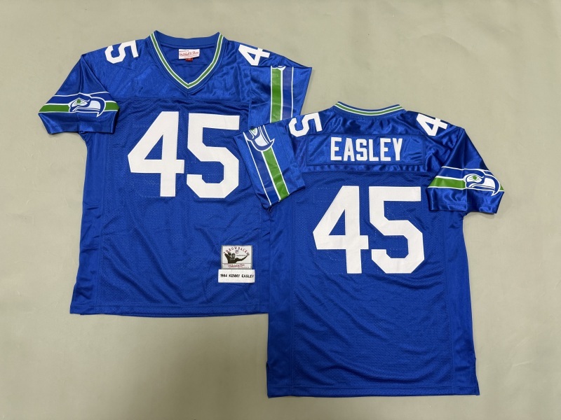 Men 2025 Seattle Seahawks #45 Easley blue Throwback Limited NFL Jersey style 001->seattle seahawks->NFL Jersey